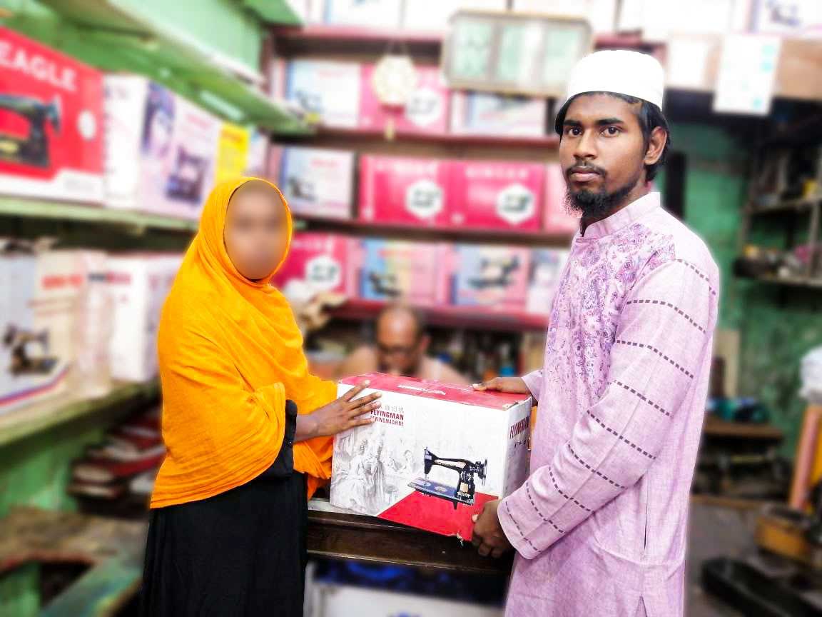 Distribution of sewing machines to poverty-stricken Bengali women Bogura, Bangladesh July 2022